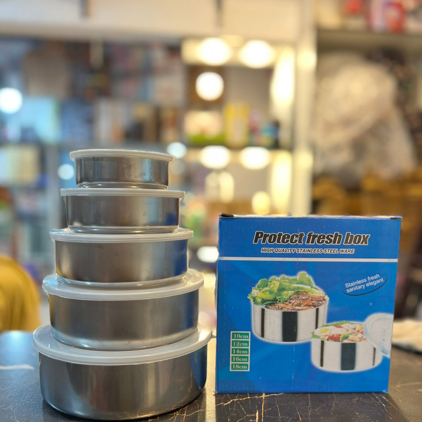 Stainless Steel 5pcs Bowl Set (Box Packing)