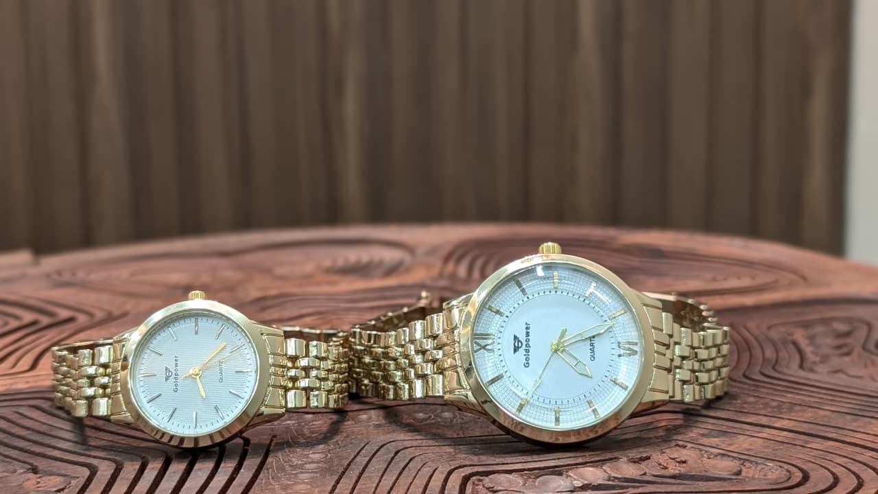Gold Infinity Couple Watch Set