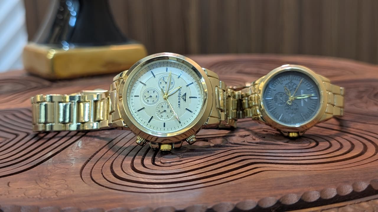 Gold TimeBond Couple Watches