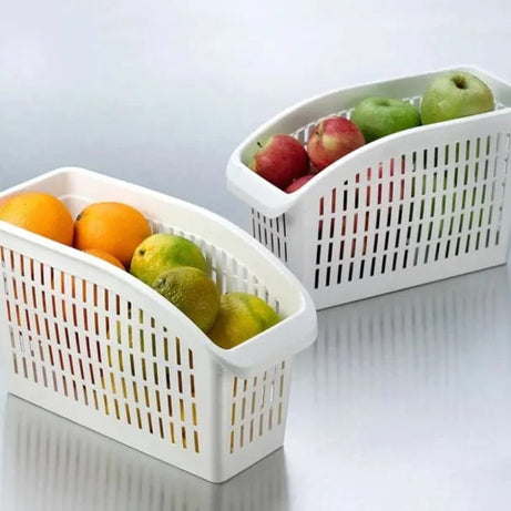 Pack of 2 Plastic Fruit & Vegetable Storage Baskets