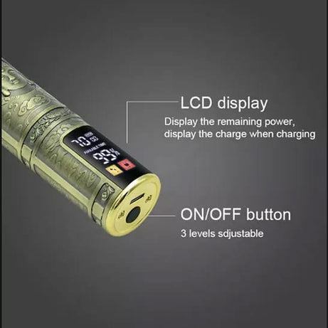 Smart digital display SHAVER and HAIR CLIPPER kit with engraving pattern and stainless steel