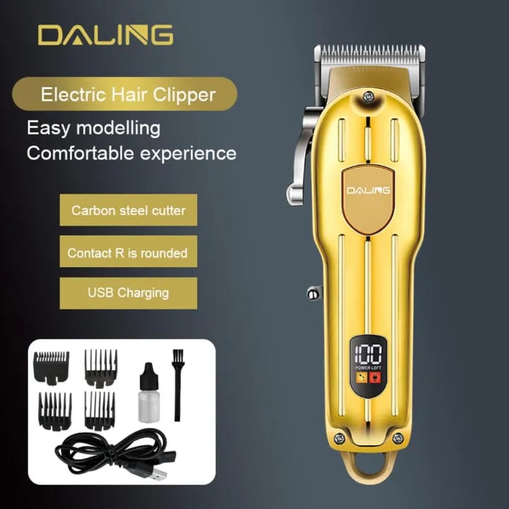 DALING Electric Hair Clipper Rechargeable Shaver Beard trimmer Professional Hair Trimmer Cordless Oil head Men Hair Cutting Machine
