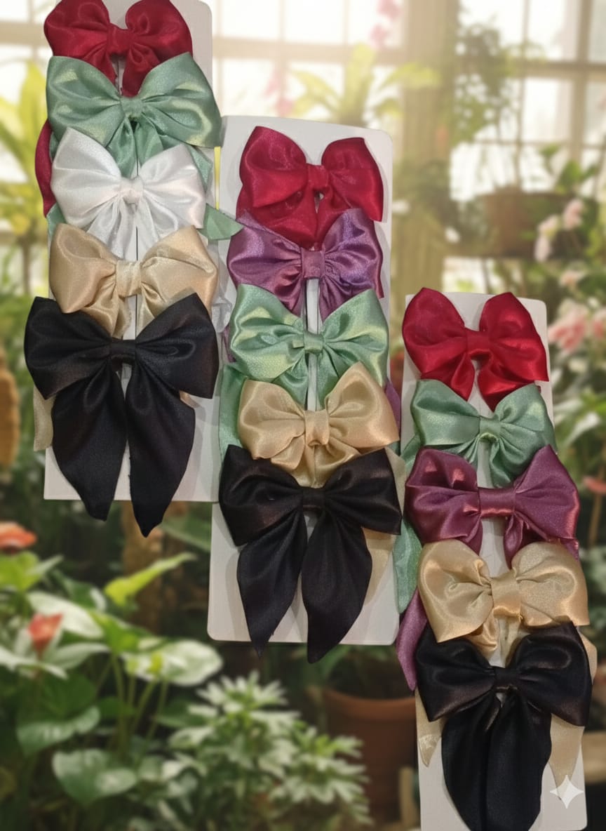 Pack of 5 New Big Bow Hair Clips For Women Cute Hair Accessories Latest Korean Fashion Hair Clip