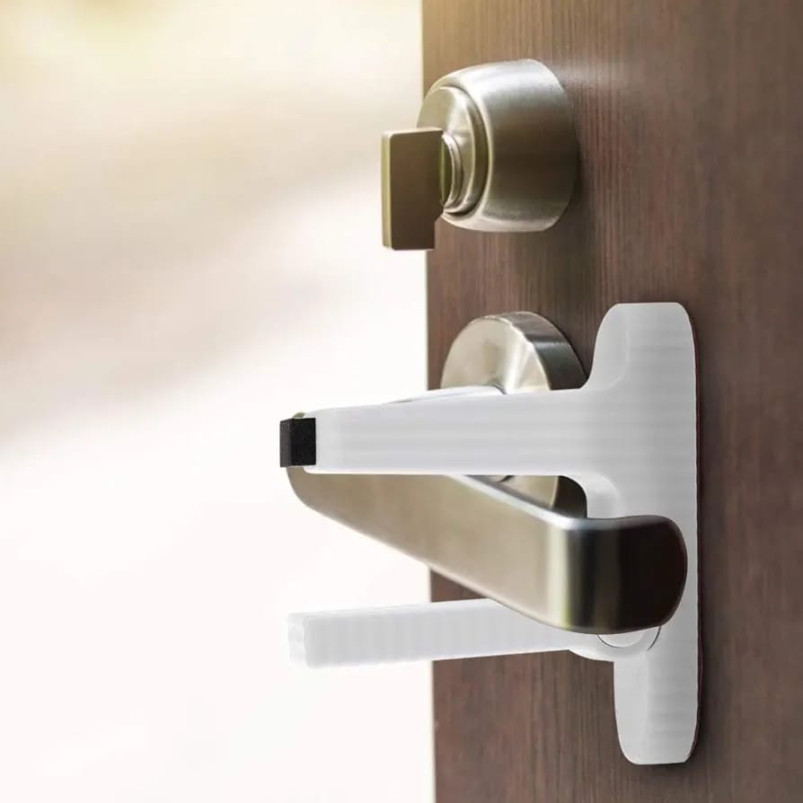 Door Handle Safety Lock – Child Proof Lever Lock | No Drill Door Lock