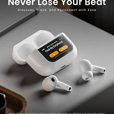 Airpods with Touch Screen A9 Pro High Quality Sound & ENC Noise Reduction