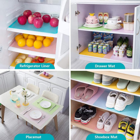 Non Stick Anti Bacterial Oil Proof Drawer Mat Roll For Shelves Cupboard Wardrobe Kitchen Cabinet Fridge and Dining Table