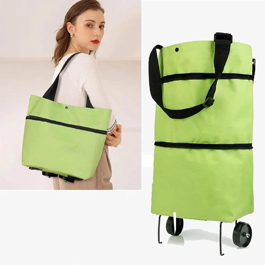Portable High Quality Collapsible Foldable Reusable Shopping Cart Trolley Roller Grocery Bag with Wheel