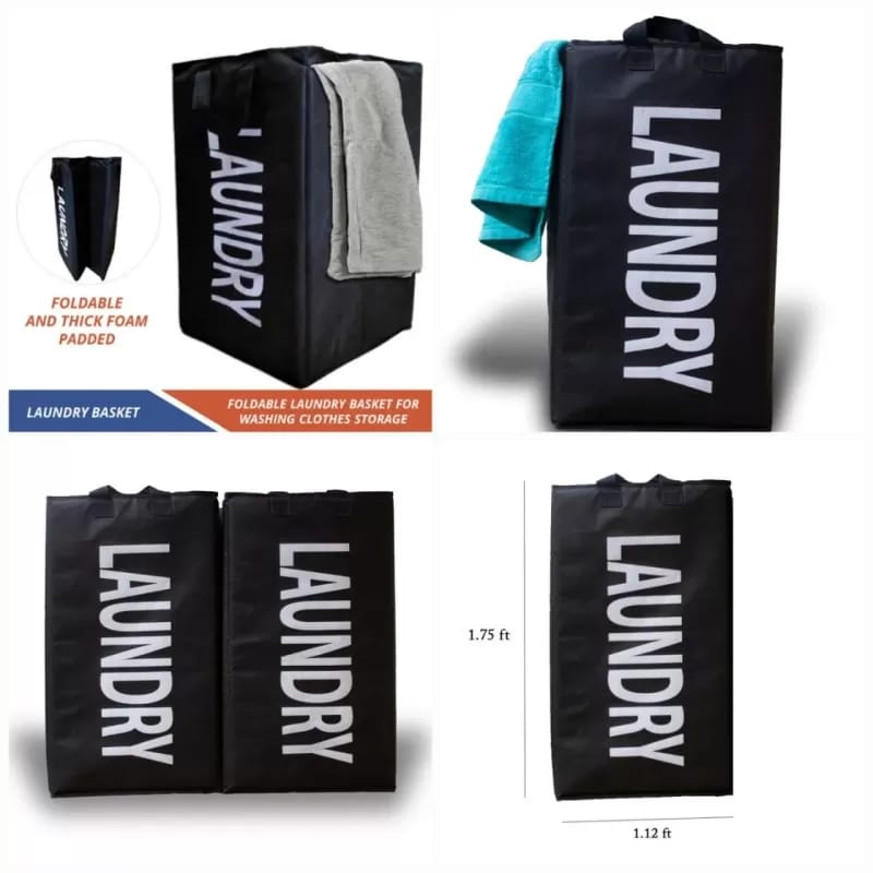 Foldable Foamic Laundry Basket Bag For Washing Dirty Clothes Storage