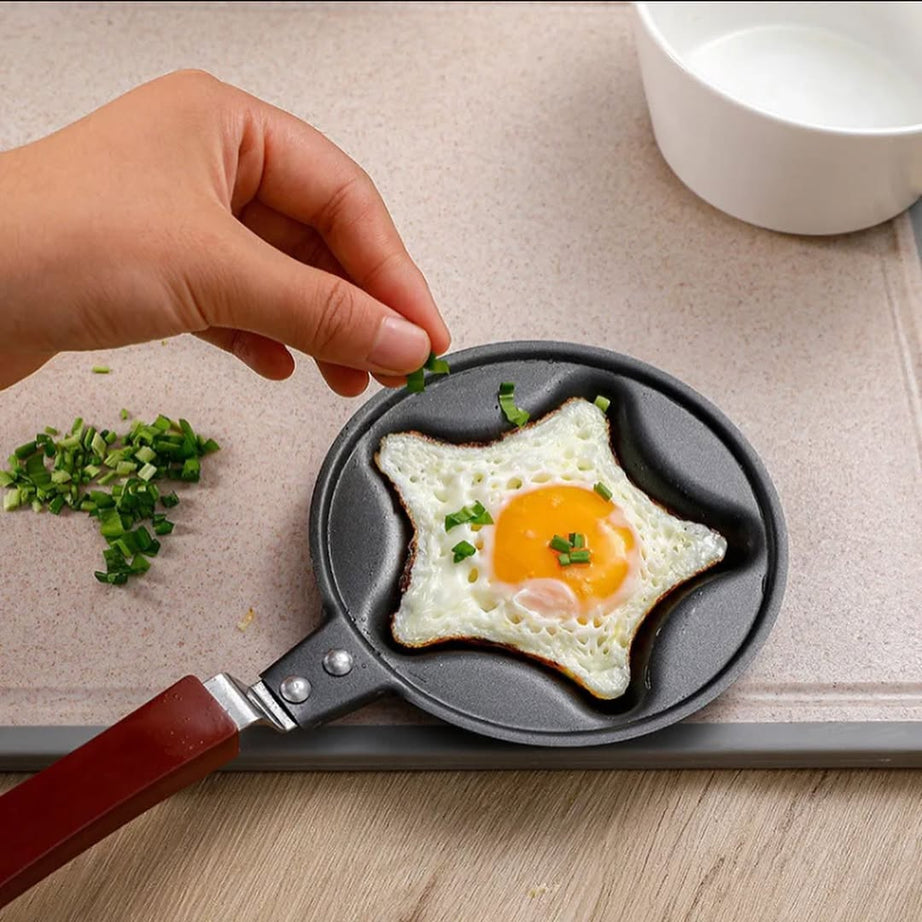 (Pack of 2) Steel Mini Assorted Varieties Non Stick Egg Omelette Various Cartoon Shaped Poele Egg Frying Pan Pot with Box For Kitchen and Outdoor