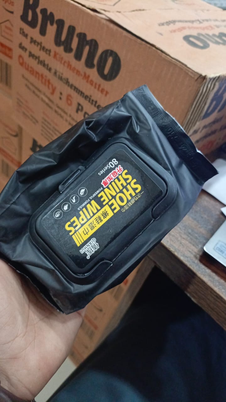 (Pack of 2) Disposable Shoe Cleaning Wet Wipes For Quick Shine