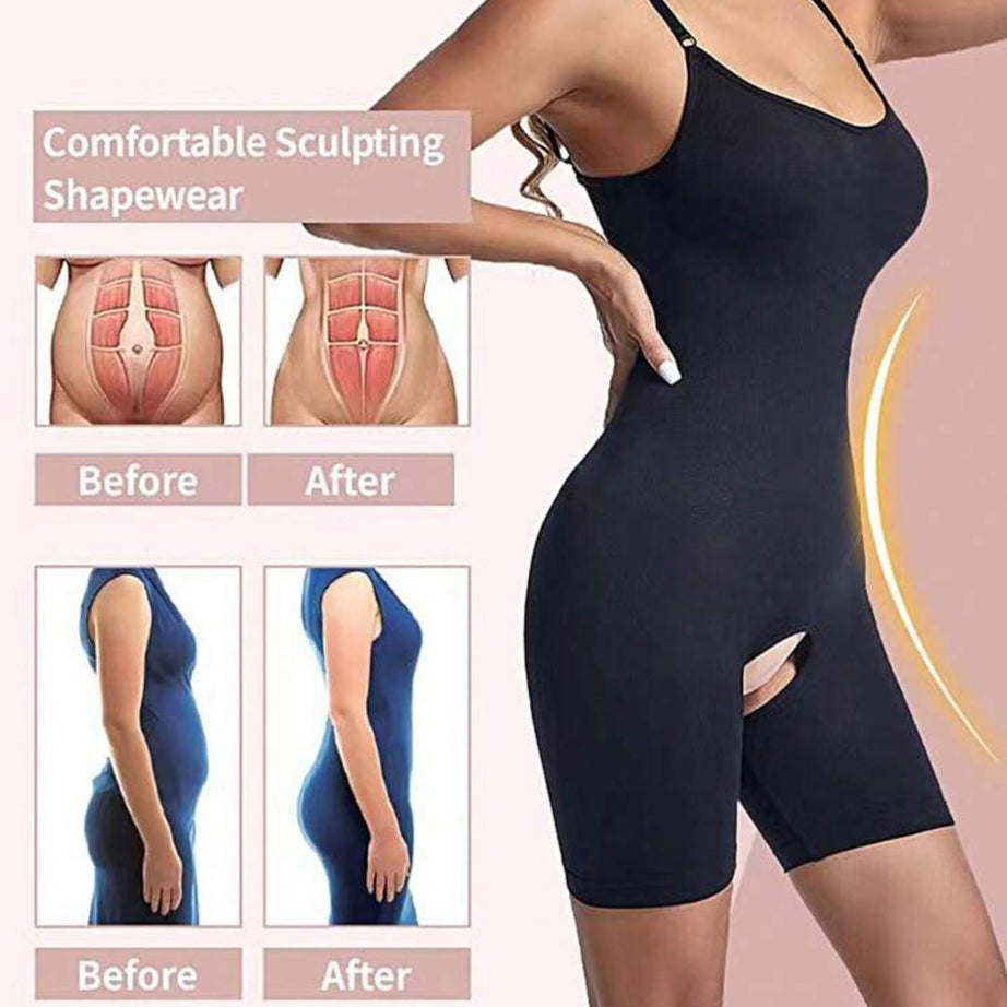 Frim Control Shaping for Women Seamless Crotchless Waist Slimming Body Shaper Full Bodysuit