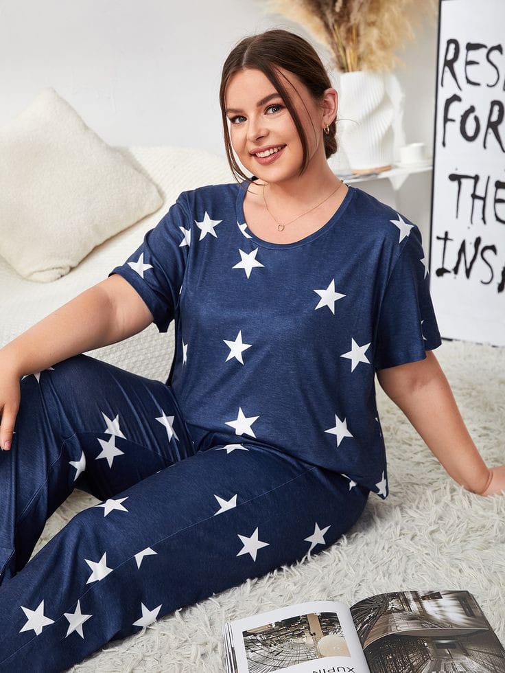 Blue Midnight Stars Nightwear