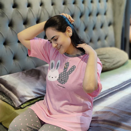 Pink Rabbit Night Suit