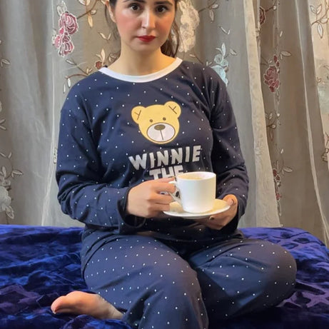 Blue Winni The Bear Night Suit