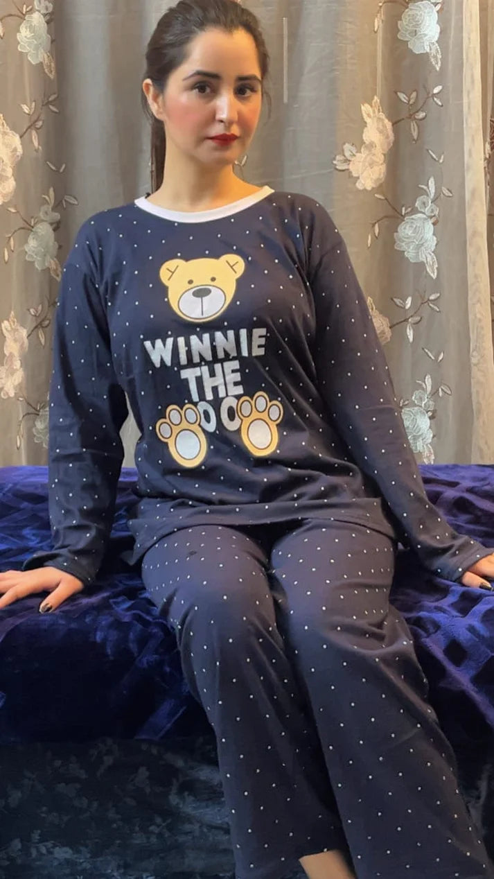 Blue Winni The Bear Night Suit