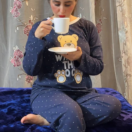 Blue Winni The Bear Night Suit