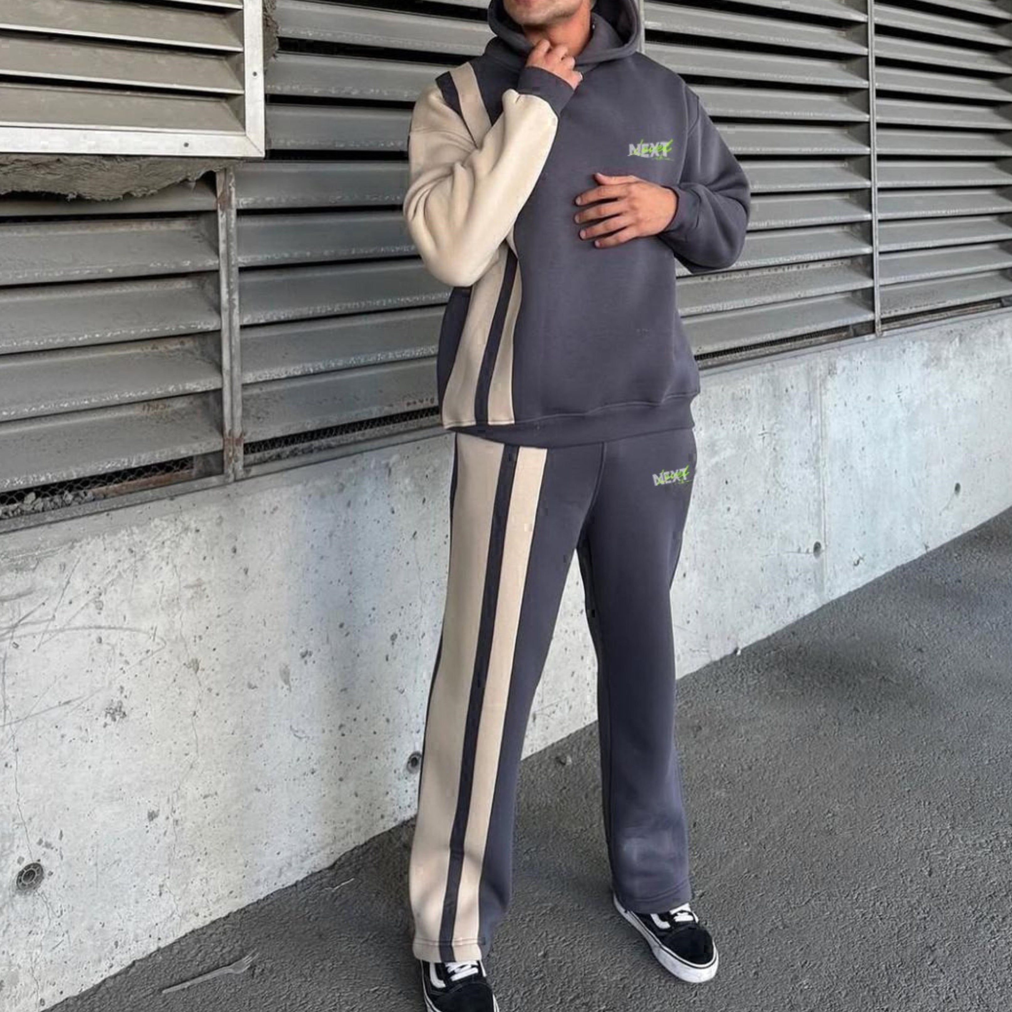 Winter Next Printed Contrast Panel Track Suit