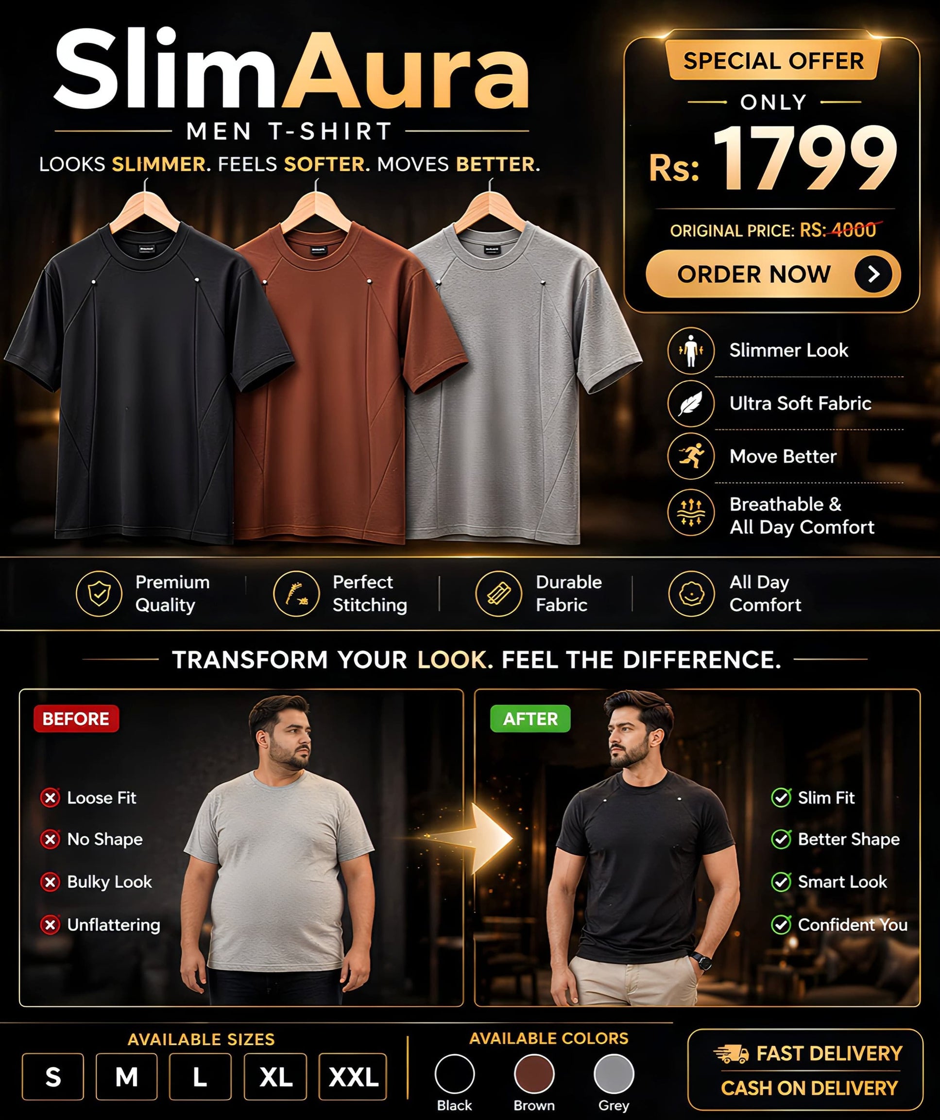 Slim Aura Box T-Shirt for Smart Look