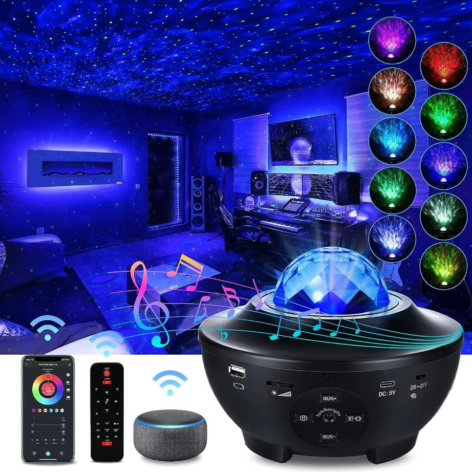 Imported Color Full Light Galaxy Sky Projection Lamp with Built in Loud Speaker Bluetooth USB RGBW Rs 4799