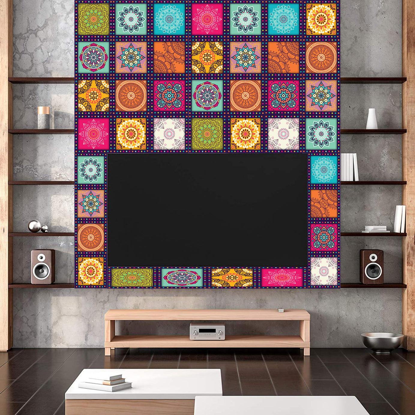 100Pcs Self-Adhesive Wall Tile Stickers