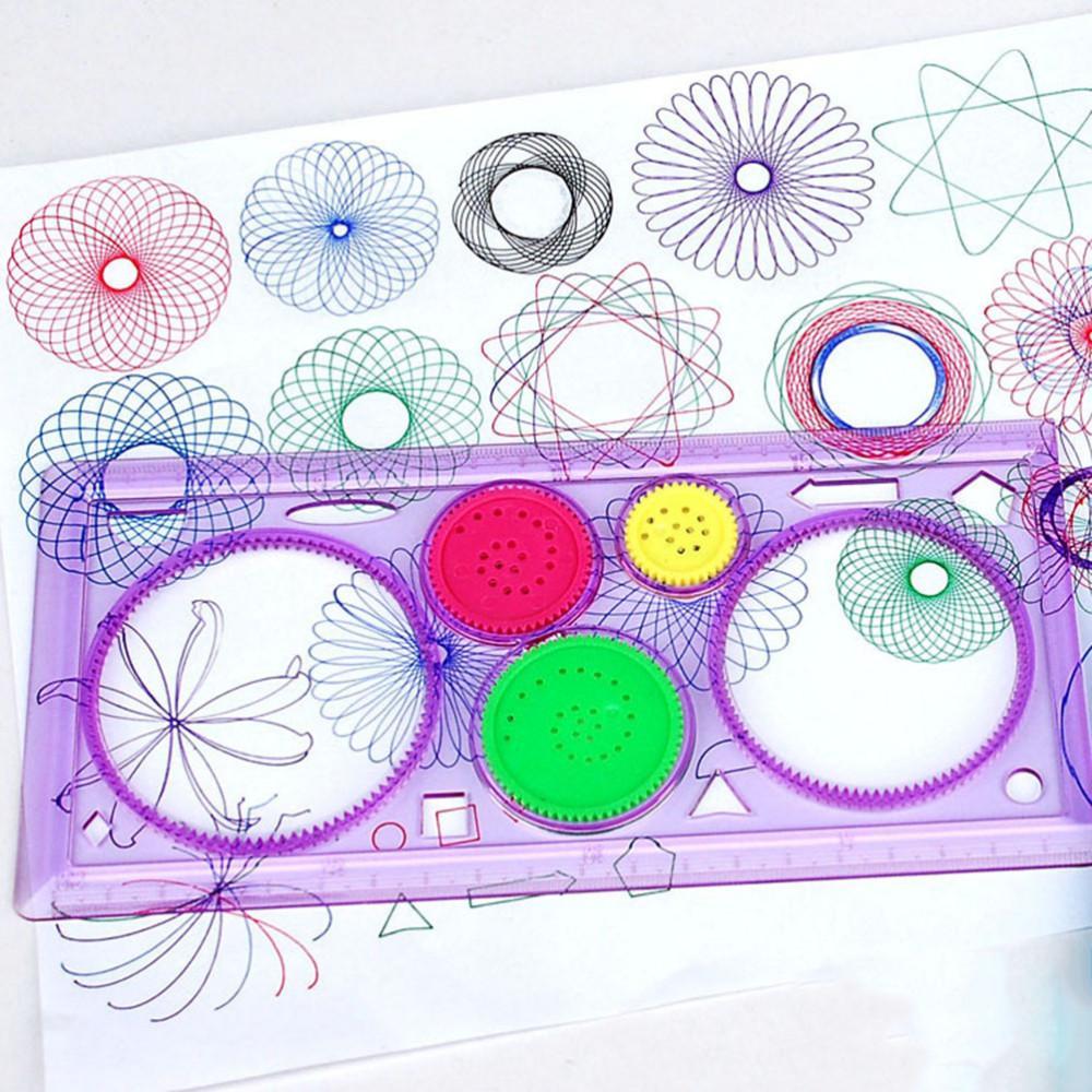 Plastic Spirograph Ruler Set for Circular Designing