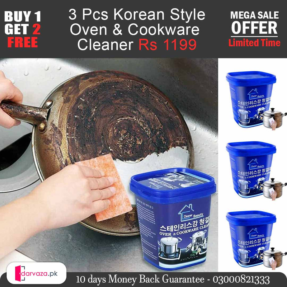 Buy 1 Get 2 Free Offer 3 Pcs Korean Style Cleaner Beauty Oven And Cookware Cleaner