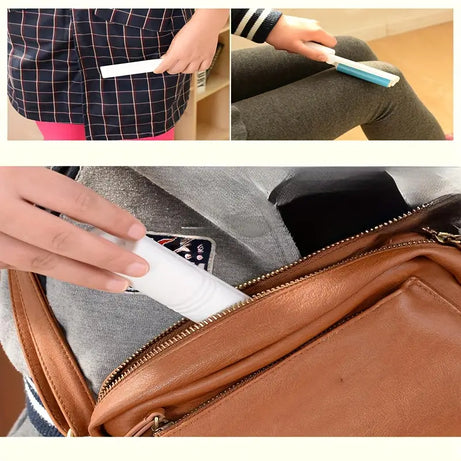 (Pack of 3) Mini Pocket Compact and Portable Lint Roller with Washable Refill