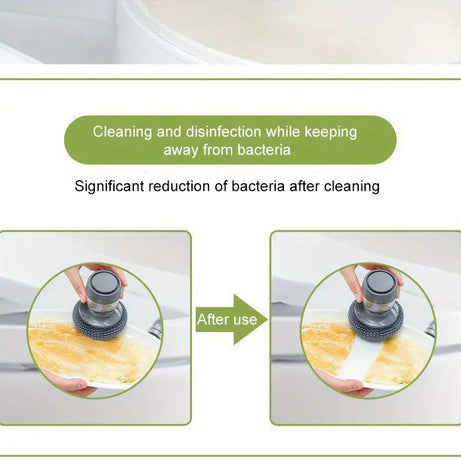 Kitchen Cleaning Dish Brush Scrubber with Soap Dispenser