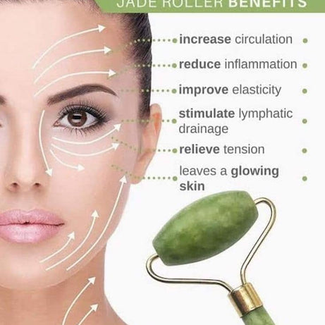 Buy 1 Get 1 Free Jade Roller for Face & Neck Roller Massager to Press Cream and Oil 2 Pcs | darvaza.pk