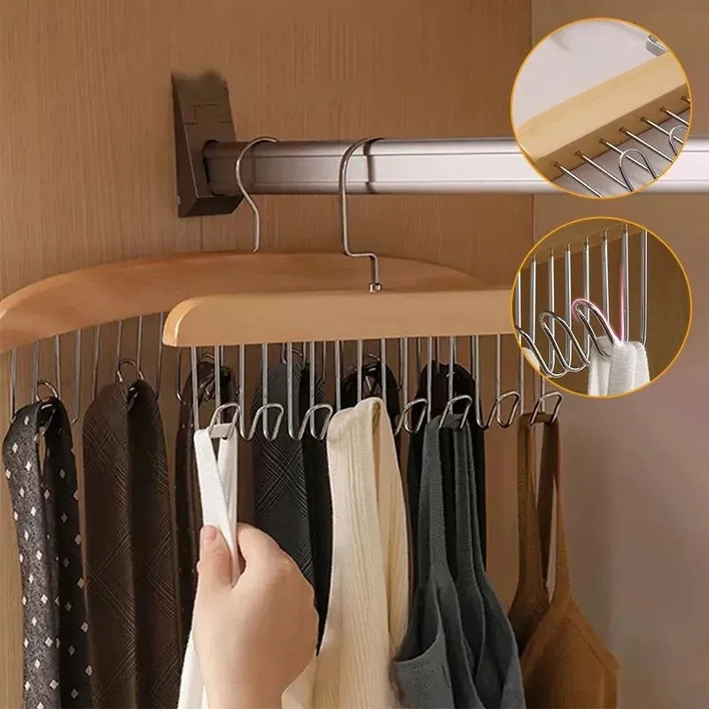 (Pack of 2) 8 in 1 Stainless Steel Anti Slip No Deformation Large Capacity Dormitory Clothes Drying Rack Sling Hanger