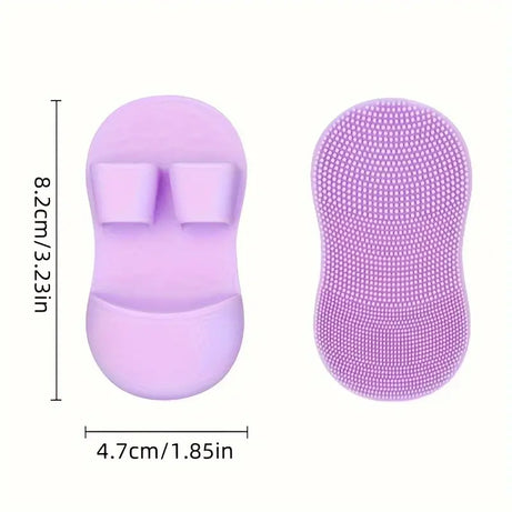 (Pack of 2) Soft Silicone Manual Facial Cleansing Finger Face Brush for Makeup Removal Nose and Wing Cleaner for Women