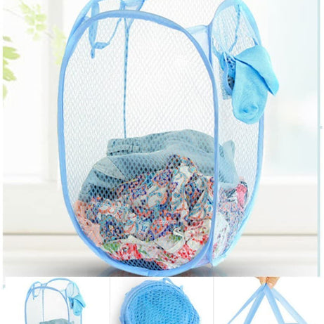 3 Mesh Popup Laundry Hamper Foldable & Portable Basket Organizer (3 Pcs)