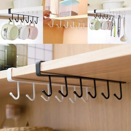 Buy 1 Get 2 Free Offer Imported Home Seamless Kitchen Storage Rack Nail-Free Hanging Wrought Wardrobe Hook Shelf Organizer Hanging Rack Rs 799