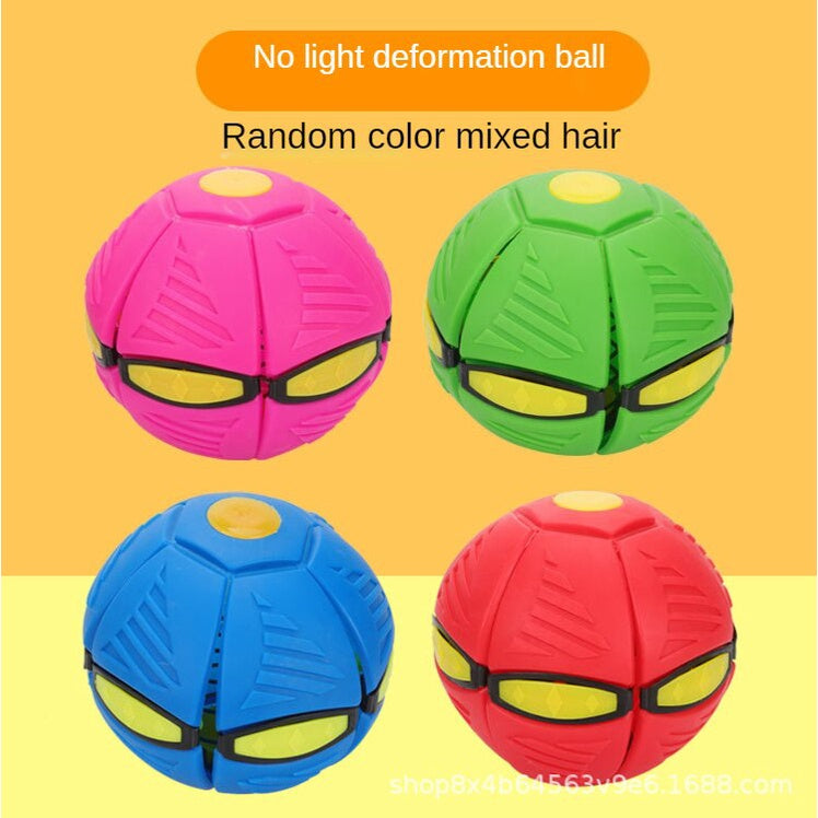Flying Saucer Magic Deformation Ball with LED Light Flying Toy for Kids