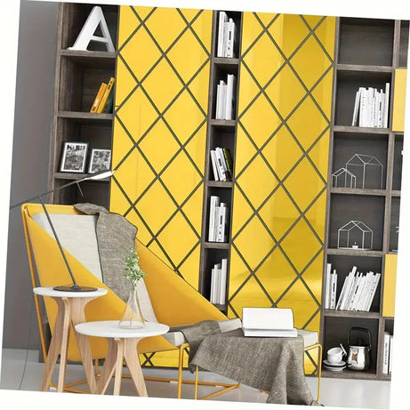 3D Acrylic Diamond Shape Self Adhesive Wall Arts Decals Stickers Set For Home Decoration