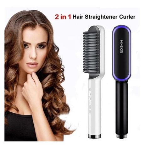 Mega Sale Offer - Imported 909 Hair Straightener Brush Professional Hair Iron Comb Trendy & Luxurious Rs 1299