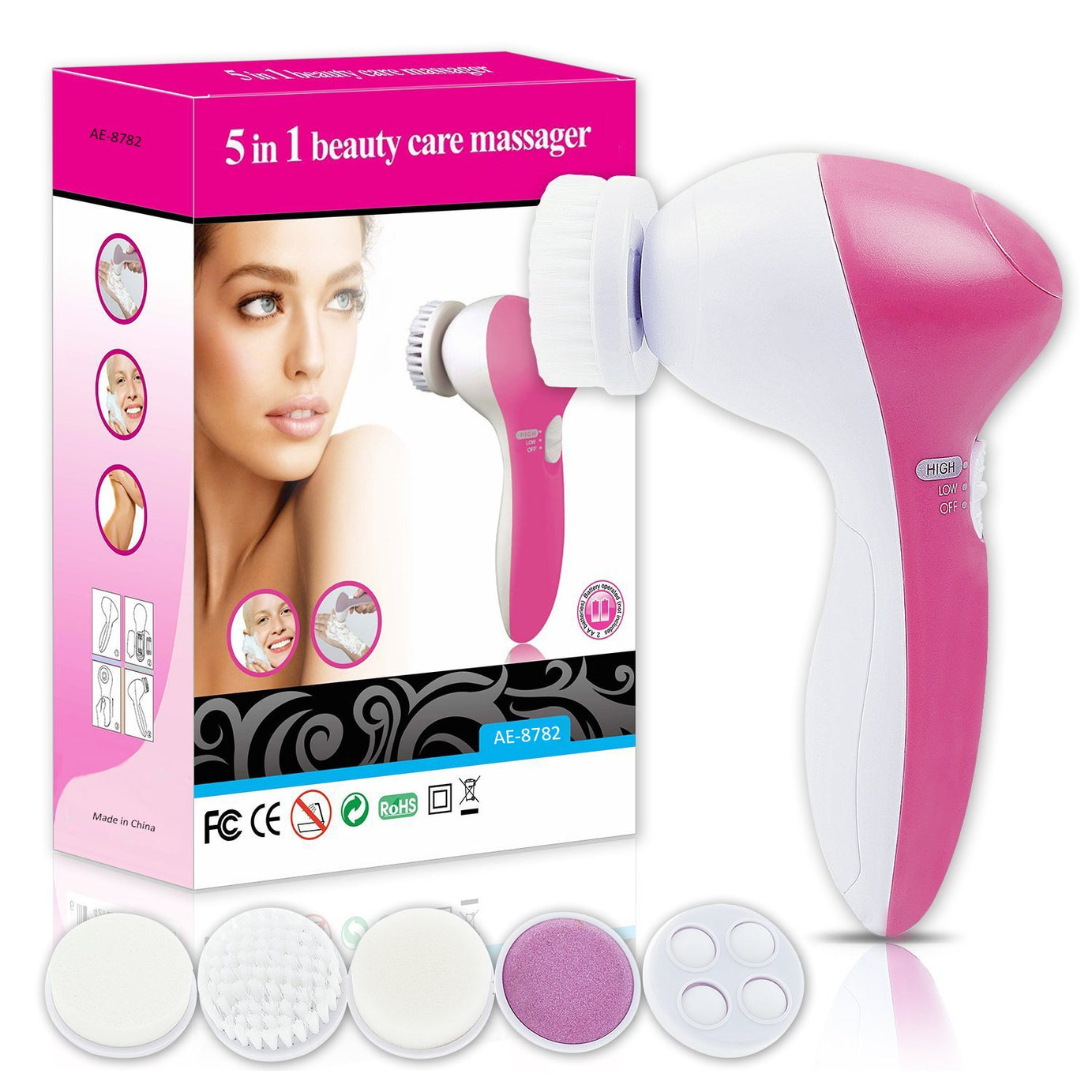 Mega Sale Offer - Imported 5 in 1 Beauty Care Massager Cell Operated Trendy & Luxurious Rs 799