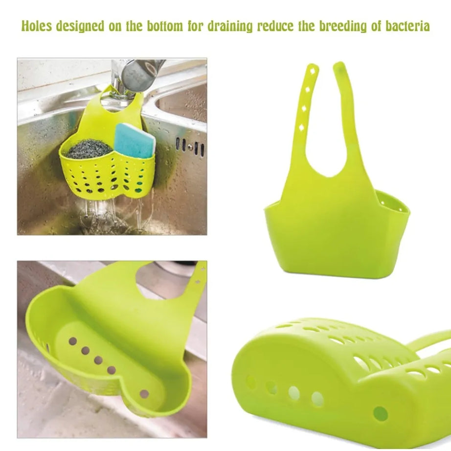(Pack of 3) Kitchen Bathroom Sponge Soap Water Draining Hanging Plastic Holder Organizer