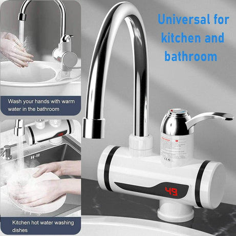 Tankless Electric Instant Tap Hot Water Heater Faucet For Kitchen Use