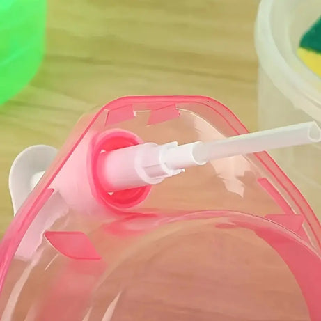 2 in 1 Soap Dispenser And Scrubber Holder With Sponge Cady For Home and Outdoor Use