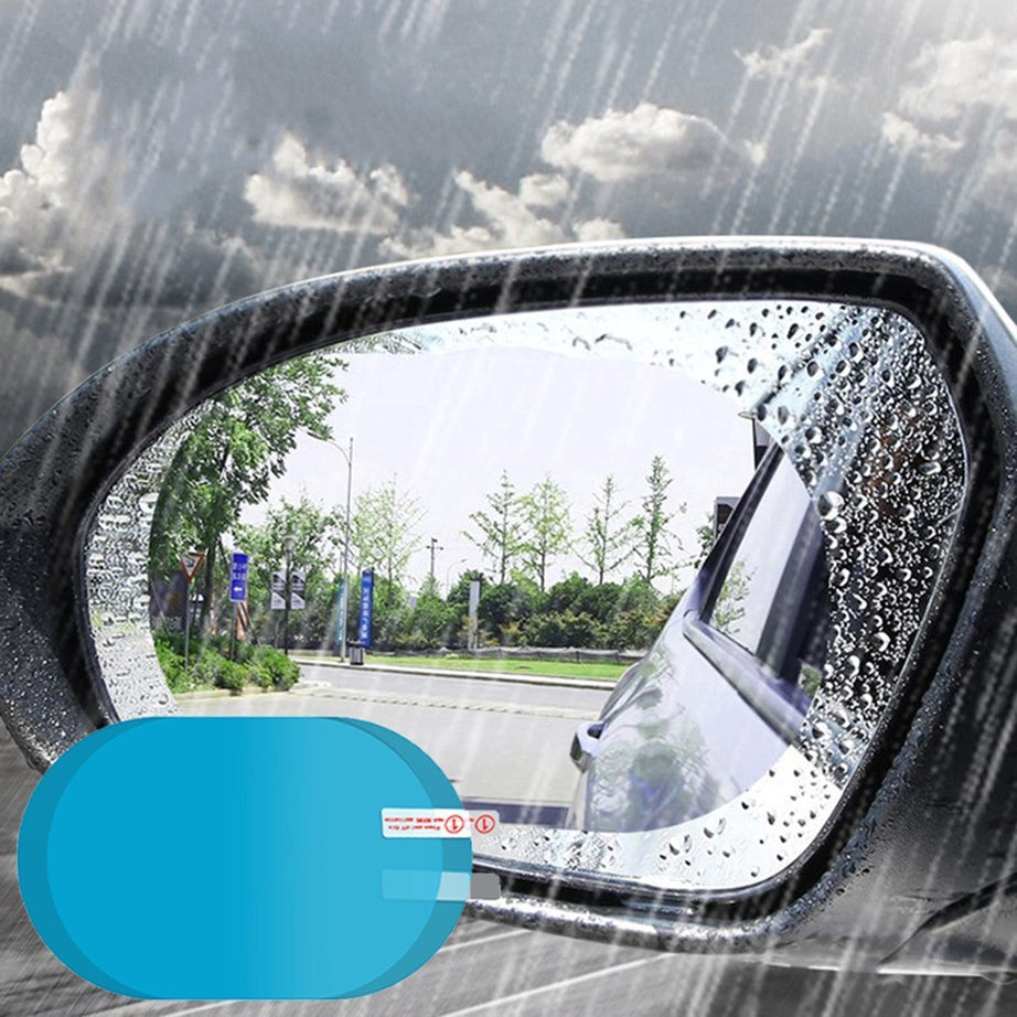 (Pack of 4) Water And Rain Proof Antilog Film For Car Mirror