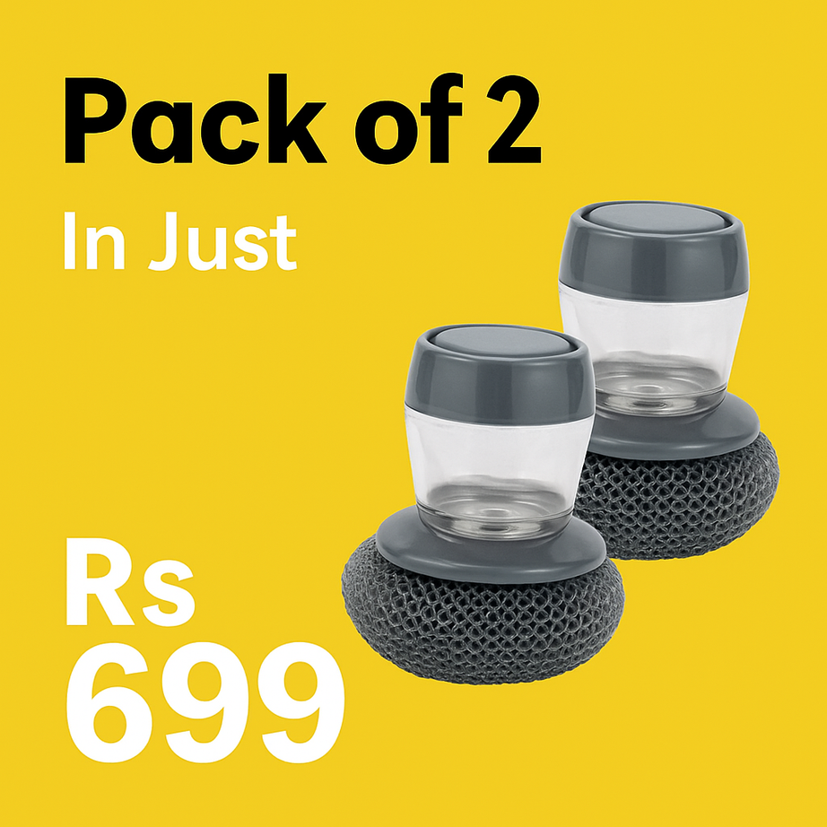 Kitchen Cleaning Dish Brush Scrubber with Soap Dispenser