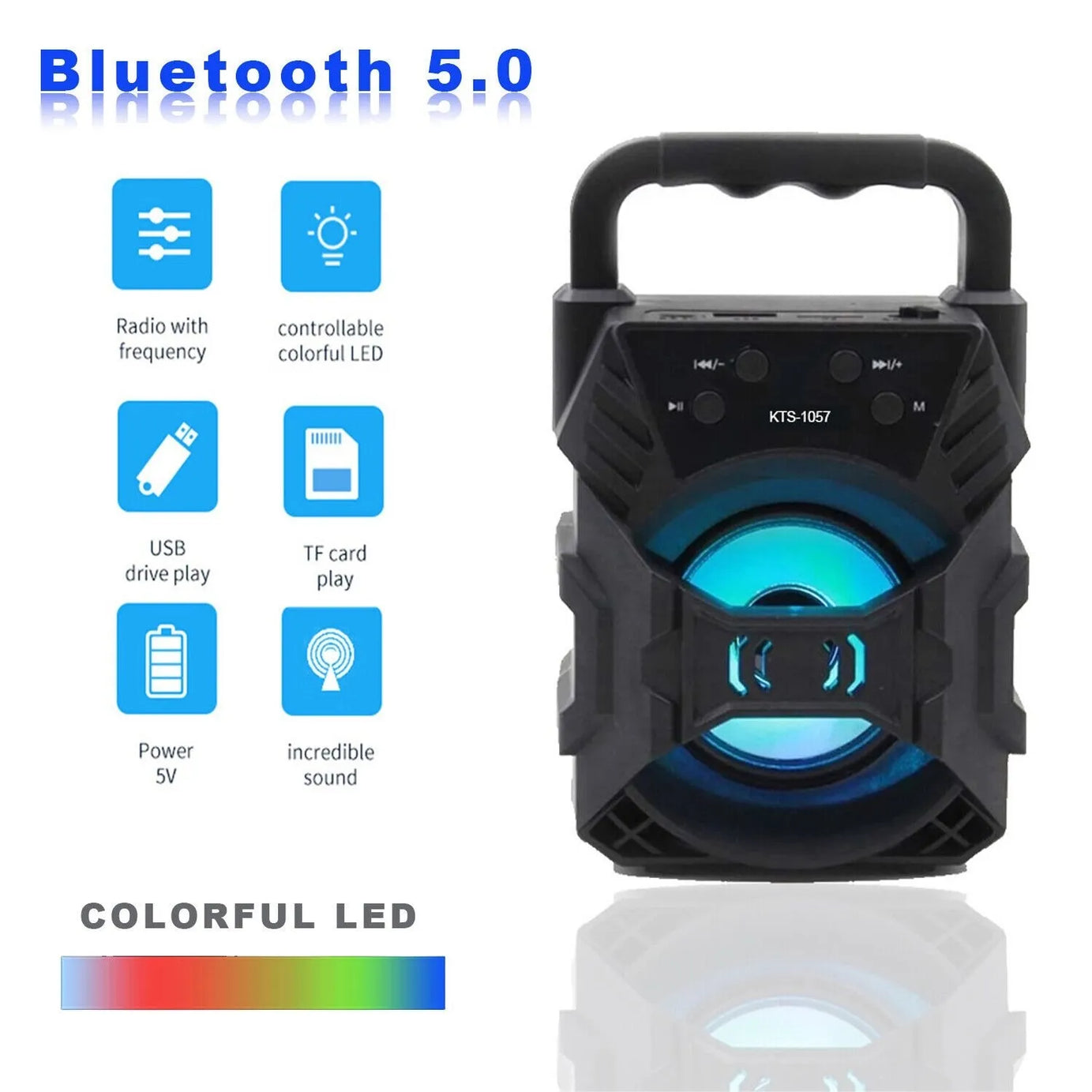 Portable Bluetooth Rechargeable MP3 Speaker with Function Memory Card, Usb, BT for Home Party