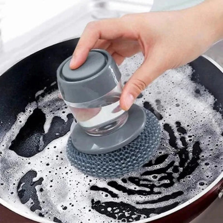 Kitchen Cleaning Dish Brush Scrubber with Soap Dispenser