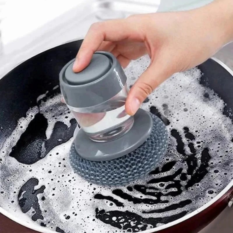 Kitchen Cleaning Dish Brush Scrubber with Soap Dispenser