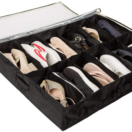 Buy 1 Get 2 Free Shoe Organizer 12 Pairs Under Bed Storage Bag