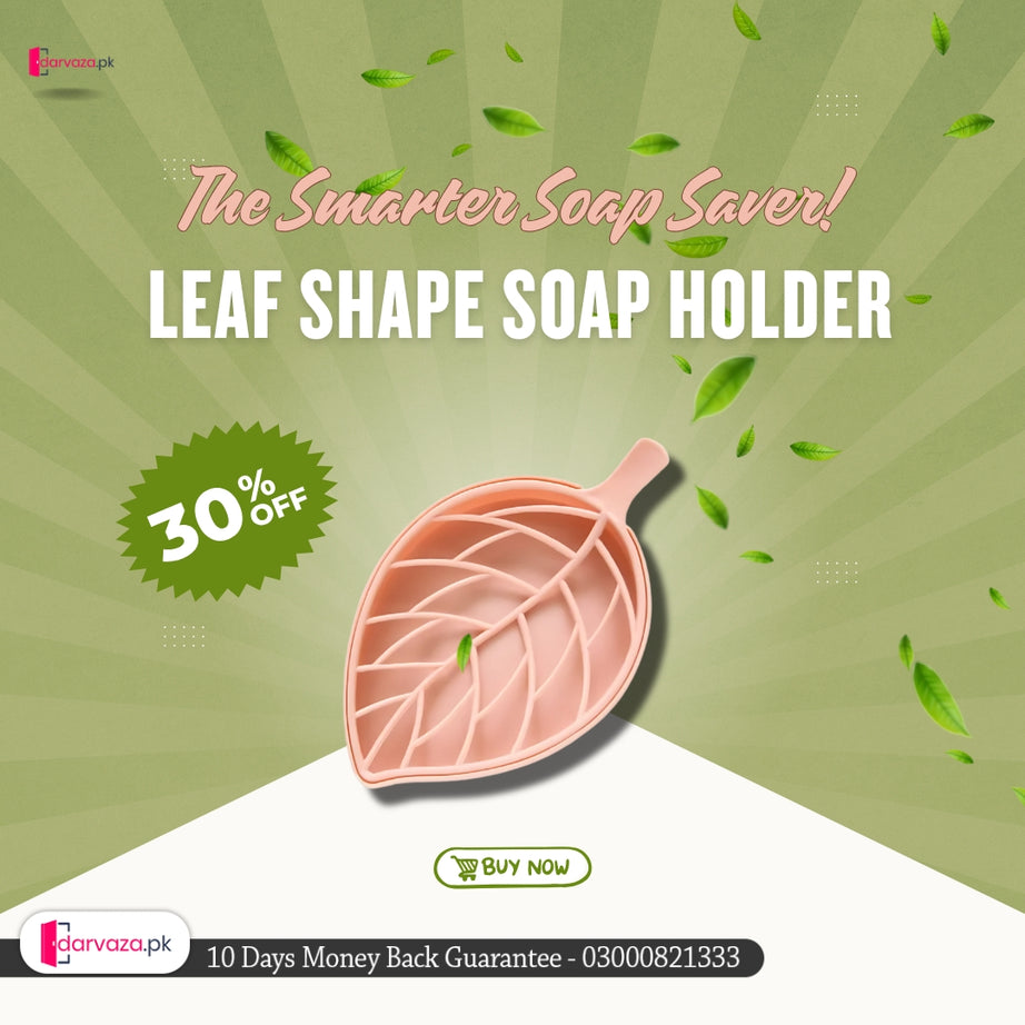 Leaf Shape Soap Holder Non Slip Soap Box