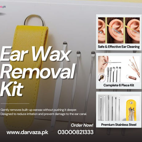 2 Set of 6 Pcs Ear Wax Removal Kit in Stainless Steel for Ear Care & Cleaning