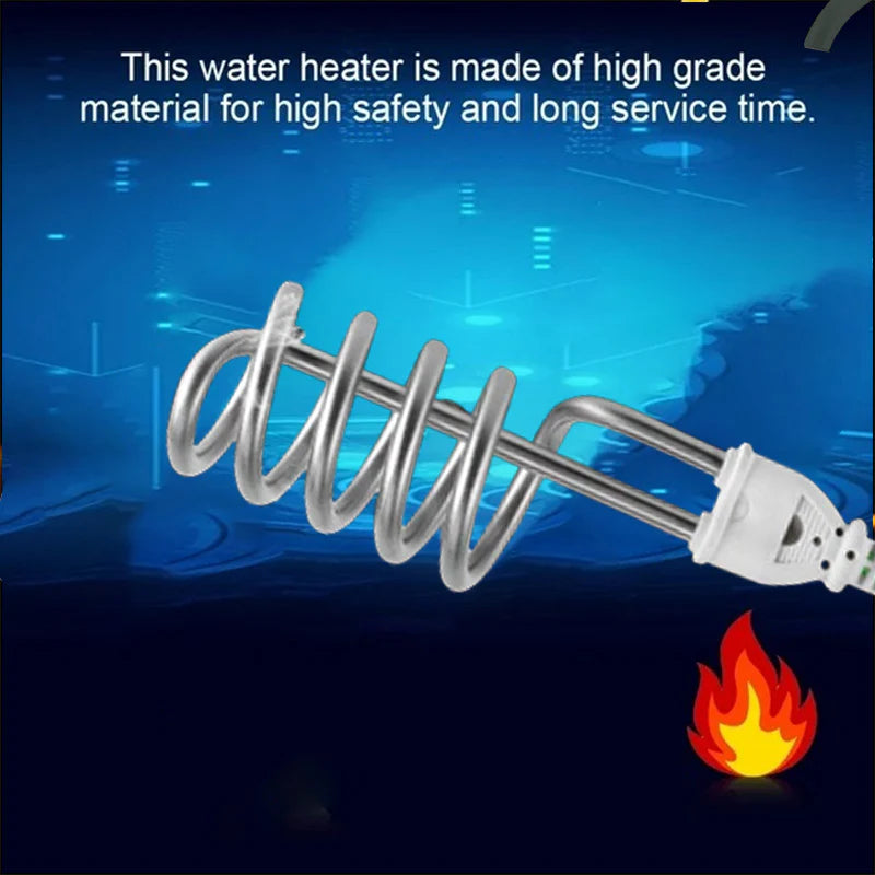 Electric Water Heating Rod for Heating Water in container like Bucket Basin Bath tub mini inflatable Swimming Pool and More