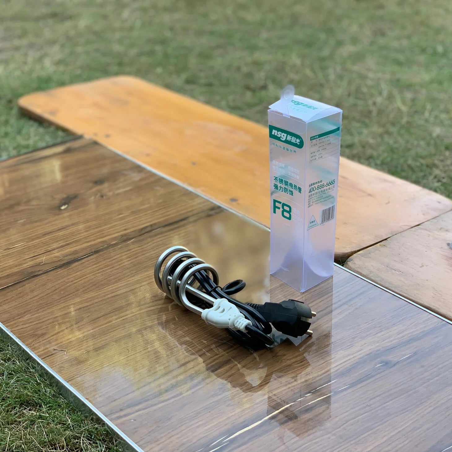 Electric Water Heating Rod for Heating Water in container like Bucket Basin Bath tub mini inflatable Swimming Pool and More